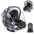 Car Seat Rain Cover Universal, Food Grade EVA, Waterproof Weather Shield for Infant Car Seat with Storage Bag, Baby Car Seat Stroller Rain Cover F...