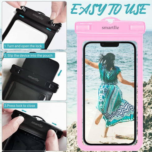 Waterproof Phone Pouch Case - 2 Pack, Cell Phone Dry Bag for iPhone 14 13 12 11 Pro Max XS Plus XR, Galaxy S23 S22 S21, IPX8 Waterproof Phone Hold...