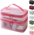 Travel Makeup Bag Organizer Case for Women: Clear, Compact, and Stylish Cosmetic Pouch with Zipper for Makeup Essentials...