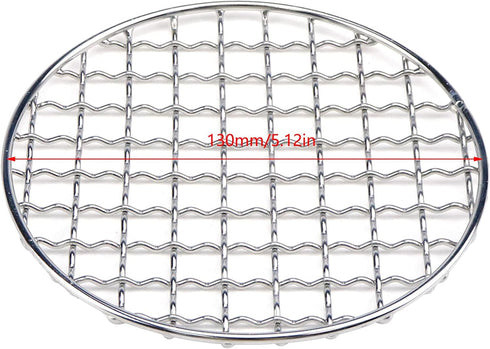 Cooling Rack Stainless Steel Metal Wire Rack Barbecue Carbon Baking Net Grill Square Cooling Rack 130×130mm/5.12×5.12in, Round...