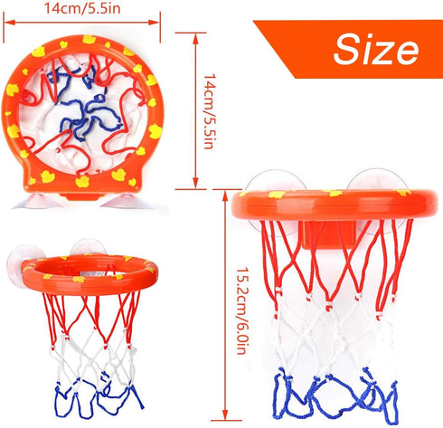 Bath Toy Fun Basketball Hoop & Balls Set for Boys and Girls Kid & Toddler Bath Toys Gift Set 3 Balls Included...