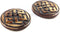 Decorative and Unique Handmade Natural Bone Buttons - Antique Brown - 28mm - Round Aztec Design - 2 pcs/pk. #1943...