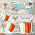 2 PCS Travel Spice Containers, 5 in 1 Camping Seasoning Jars, Clear Plastic Condiment Bottle for Camper, Hiking, BBQ, Picnic...