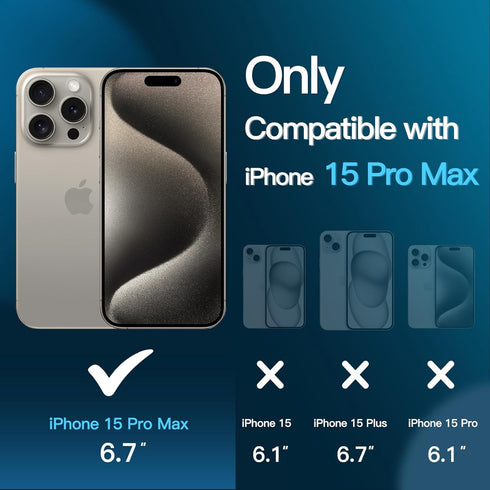 JETech Screen Protector for iPhone 15 Pro Max 6.7-Inch, Bubble Free, Tempered Glass Film with Easy Installation Tool, Case-Friendly, HD Clear, 2-P...