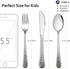 LIANYU 12-Piece Kids Utensils Silverware Set, Stainless Steel Toddler Hammered Flatware Cutlery, Children Tableware Includes Knives Forks Spoons, ...