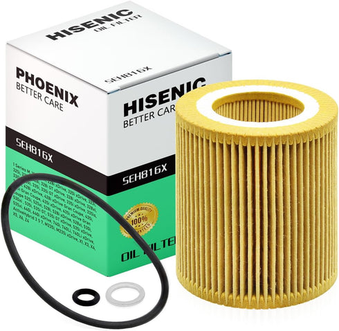 Oil Filter Fits for BMW X6 X5 128i 135i 325i 330i 335i 328xi X1 X3 X4 Z4 Metal Free Filter HU816X E60 E70 E90 | Part No. 11427541827 11427953129...