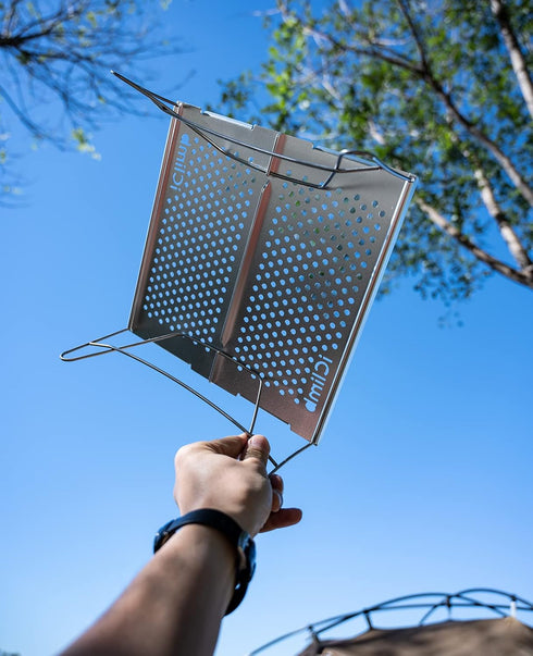 iClimb Mini Solo Folding Table Ultralight Compact for Backpacking Camping Hiking Beach Picnic (Gunmetal, Mini)...