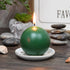 Zest Candle 6-Piece Ball Candles, 3-Inch, Hunter Green...