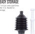 JS Jackson Supplies Professional Bellows Accordion Toilet Plunger, High Pressure Plunge Removes Heavy Duty Clogs from Bathroom Toilets, All Purpos...