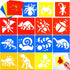 24 Pieces Stencils for Kids Sidewalk Chalk Stencil Large Animal Painting Stencils Washable Garden Stencils Dinosaur Insect Stencils Animal Templat...
