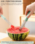 3-in-1 Watermelon Fork Slicer Cutter, Watermelon Popsicle Cutter Slicer Tool, Stainless Steel Watermelon Slicer Fork, Fruit Cutting Knife for Summ...