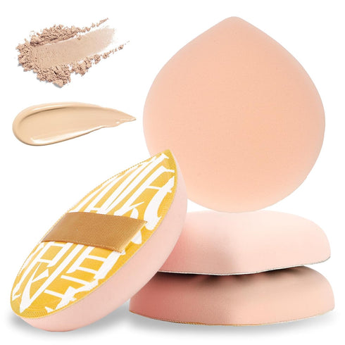 2 Pcs Large Teardrop Powder Puff for Face Powder Wet and Dry Powder Puffs Water Drop Makeup Sponge Soft Foundation Sponge Make Up Sponges for Face...