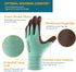 COOLJOB 2 Pairs Breathable Gardening Gloves for Women Medium, Stretch Soft Modal Base with Non-slip Rubber Coating, Palm Dipped Grip Work Gloves f...