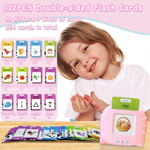 JUNQIU Flash Cards Educational Toys for Toddlers 2 3 4 5 6 Year Old, Toddler Learning Toys for Girls Boys Gifts...