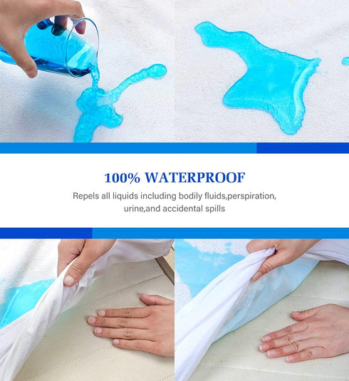 Twin XL Mattress Protector,Mattress Cover Noiseless Waterproof Soft Breathable Terry for Pets Kids Adults 39" x 80"...