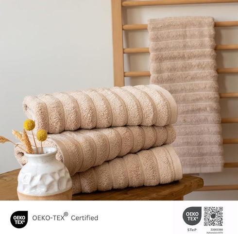 Classic Turkish Towels CTT Luxury Hand Towels for Bathroom Set of 4, 100% Turkish Cotton, Quick Dry & Comfy Towels for Hotel & Spa, Highly Absorbe...