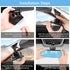 12" Large Convex Rear View Mirror, Suction Cup Anti-Glare Rearview Mirror Blue Mirror with Panoramic Wide Angle Mounted on Windshield for RV Marin...