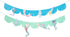 Meri Meri Mermaid Fringe Party Banner (Pack of 2), 8.5' Party Garland Including Excess Cord, Mermaid Party Decorations...