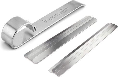 ImpressArt Bracelet Bending Bar Kit, Includes Bar and 4(1/4") & 4(3/8") Blank Strips...