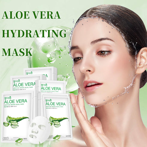 Aloe Vera Face Mask,Hydrating Face Masks Skincare For Dry, Oily,Sensitive Skin,Aloe Facial Skincare Sheet For Moisturizing, Soothing, Calming, Sun...