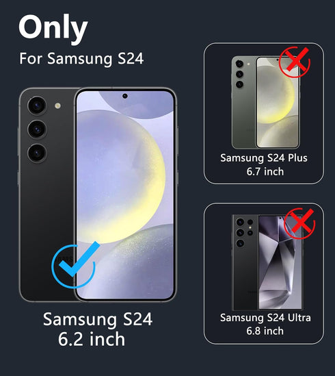 FNTCASE for Samsung Galaxy S24 Case: Anti Yellowing Clear Case | Military Grade Protection Slim Phone Cases | Shockproof Scratch-Resistant Transpa...