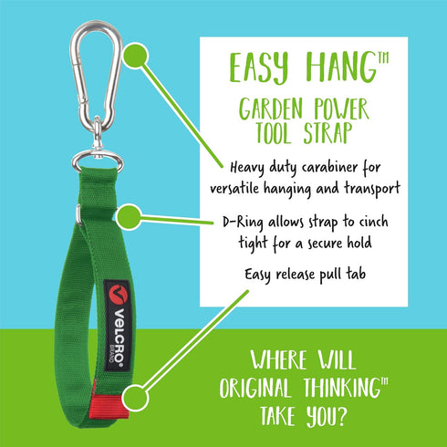 VELCRO Brand VEL-30890-USA Easy Hang Garden Shed Storage Straps | Holds 250 Pounds | Organize Outdoor Power Tools, Leaf Blowers | Keep Hedge Trimm...