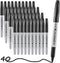 Permanent markers, 40 packs permanent markers bulk, quick drying in one second, waterproof, smooth, not easy to erase, durable, can be marked on g...