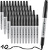 Permanent markers, 40 packs permanent markers bulk, quick drying in one second, waterproof, smooth, not easy to erase, durable, can be marked on g...