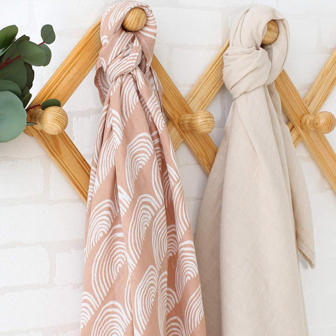 LifeTree Muslin Baby Swaddle Blankets, Baby Swaddling Receiving Blanket for Boys & Girls, 70% Viscose from Bamboo & 30% Cotton, Large 47 x 47 inch...