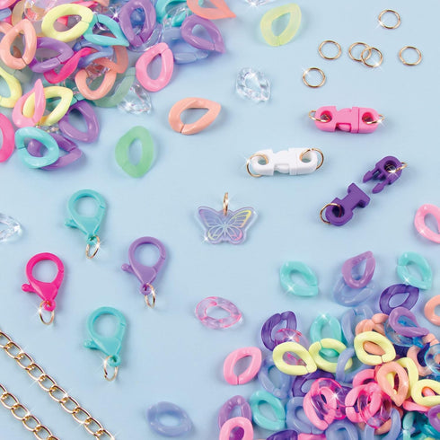 Make It Real All Linked Up Bracelet Making Kit - DIY Charm Bracelet Making Kit for Girls - Kids Bracelet Making Kit for Teen Girls - Jewelry Makin...