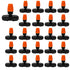 24 Pcs Upgraded Micro Spray Irrigation Drippers for 1/4" Drip Tubing, Adjustable Three-Way Atomizing Nozzle Irrigation Emitters Tee Misting Drippe...