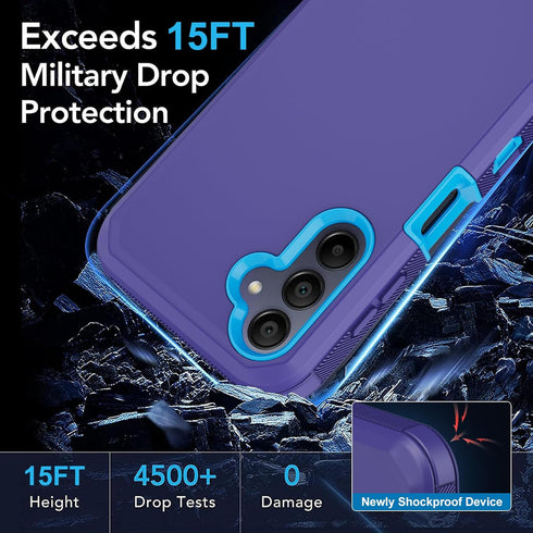 for Samsung Galaxy A15 5G Case,with Built in Screen Protector Heavy Duty Drop Protection,Full Body Rugged Shockproof Dustproof Protective Phone Co...