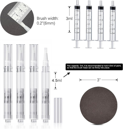 Touch Up Paint Brush for Painting Walls, 5ml Drywall Repair Brush kit for Wood Furniture, Floors, Cabinets, Sofa, Table, Chair Scratches(5ml)...