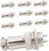 Aviation Plug Connector 10 Pairs Male Female Panel Metal Wire Connector 16mm Socket (2 Pins 10-Pack)......