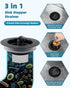 2PCS Black Kitchen Sink Strainer Stopper Combo 3-in-1 Pop Up Sink Drain with Stainless Steel Shell for US Standard 3-1/2 inch Drain Filter, Anti-c...