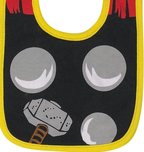 Marvel Avengers Hulk Spider Man Thor Iron Man Captain America 6 Pack Bibs One Size...