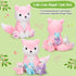 Valentine's Day Gifts 5 Pcs Fox Plush Toy Set 14 Inch Pink Mommy Fox Stuffed Animal with 4 Cute Plush Baby Foxes in Tummy Soft Cuddly Fox Plushie ...