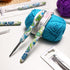 5.5mm Looen Crochet Hook, Ergonomic Handle for Arthritic Hands, Soft Rubber Grip Extra Long? Knitting Needles for Crochet Beginners, Knitting Enth...