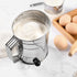 HULISEN 3-Cup Flour Sifter for Baking, Stainless Steel Rotary Hand Crank Sifter, Powdered Sugar & Cocoa Shaker...