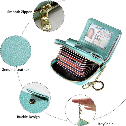 Beurlike Women's RFID Credit Card Holder Organizer Case Leather Security Wallet...