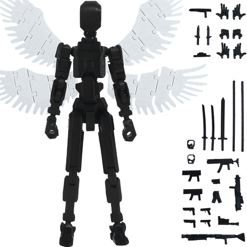 (Assembly Completed) T13 Action Figure Set, Titan 13 Robot Action Figure 3D Printed Robot Multi-Jointed Movable, Dummy 13 Action Figure Articulate...