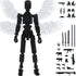 (Assembly Completed) T13 Action Figure Set, Titan 13 Robot Action Figure 3D Printed Robot Multi-Jointed Movable, Dummy 13 Action Figure Articulate...