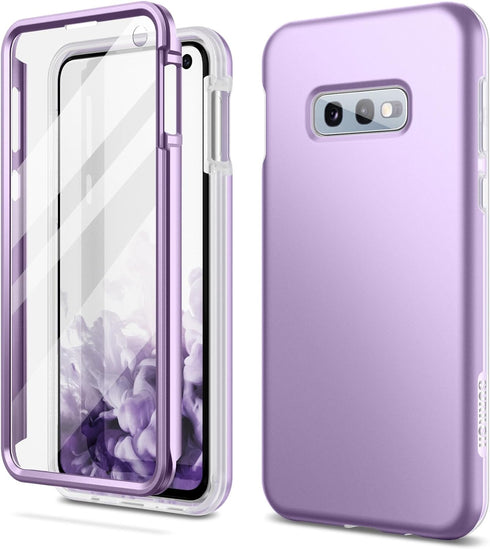 SURITCH Case for Samsung Galaxy S10e,?Built in Screen Protector??Support Wireless Charging? Rugged Back Cover Hybrid Bumper 360 Protective Case Ma...