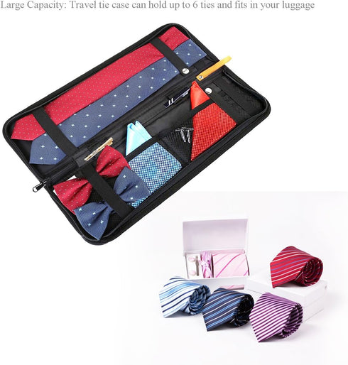 Hoshin Travel Tie Case, Cufflinks Necktie Storage Box Tie Holder Gift for Mens...