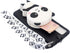 Case Compatible with Samsung Galaxy A12 5G,3D Cute Animals Pandas Cartoon Soft Black Silicone Wallet Case with Wrist Strap,Cool Kawaii Funny Kids ...