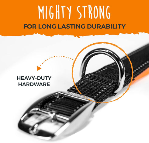 Mighty Paw Ultra Soft Dog Collar - Ultimate Comfort with Soft Neoprene Padding - All-Metal Adjustable Buckle for Large & Small Dogs - Mighty Stron...