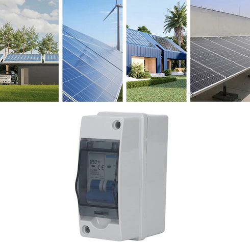 DC Disconnect Switch, 1000V 40A Protective Transparent Cover Miniature Circuit Breaker with IP65 Distribution Box for Home RV Photovoltaic Solar P...