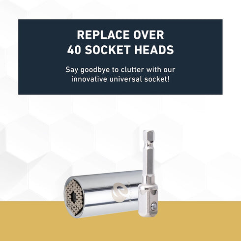inZaynity Universal Socket Tool - Flexible Drill Bit Extension with Power Drill Adapter for Home Improvement, Construction, DIY, & Carpentry - Coo...