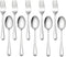 LIANYU 10-Piece Children Silverware Set, Kids Forks and Spoons Silverware Set, Stainless Steel Toddler Utensils Flatware Set, Child Cutlery Set fo...