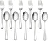 LIANYU 10-Piece Children Silverware Set, Kids Forks and Spoons Silverware Set, Stainless Steel Toddler Utensils Flatware Set, Child Cutlery Set fo...